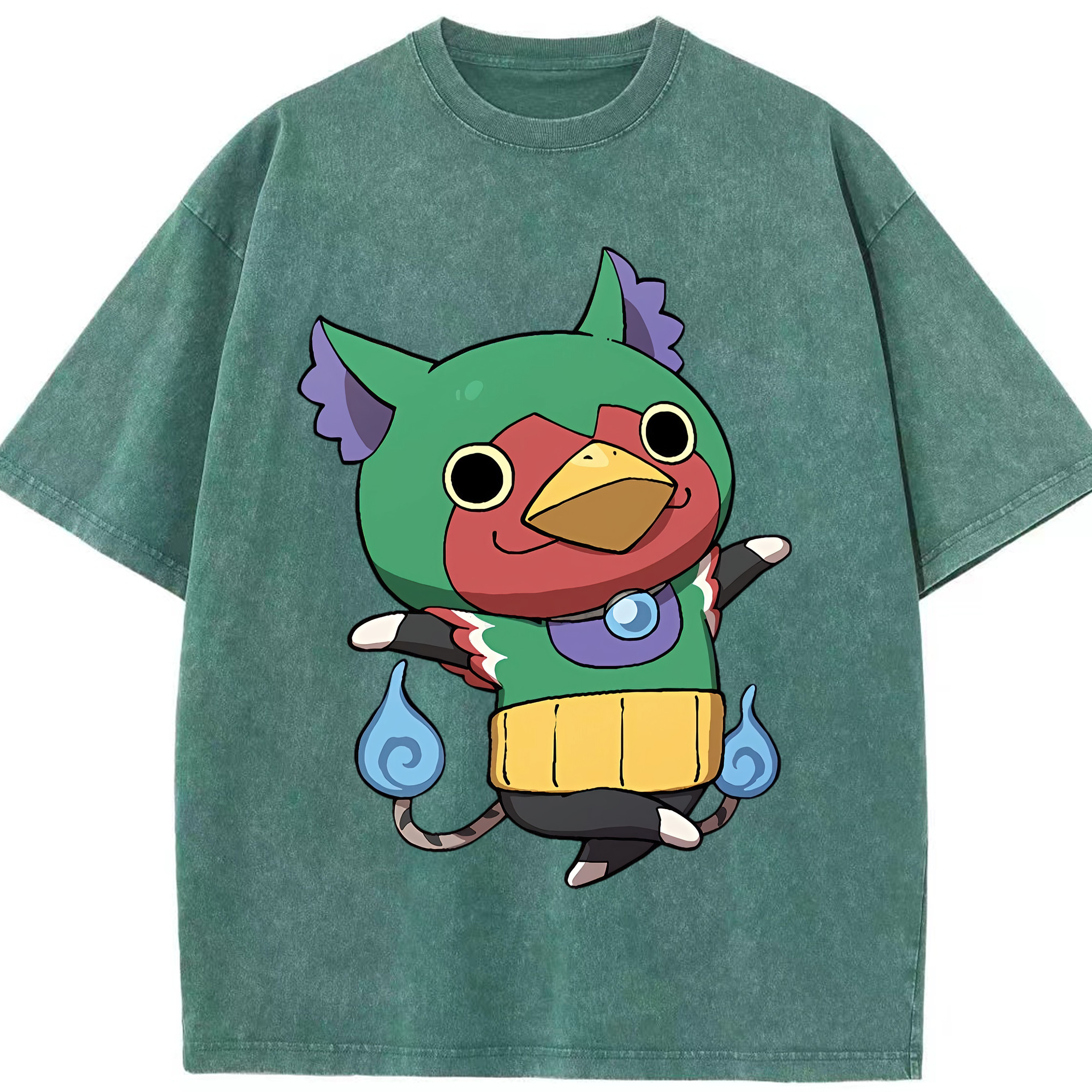 （画像用） 妖怪ウォッチ Yo-kai Watch 綿100% ヴィンテージ風 半袖Tシャツ（フロントプリント）
